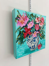 Load image into Gallery viewer, "It's blowin' up a storm" 10x10 Acrylic and mixed media on canvas