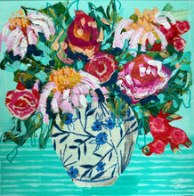 Load image into Gallery viewer, "Gimmie some sugar" 10x10 Acrylic and mixed media on canvas