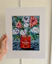 Load image into Gallery viewer, "I'll pass on the Easter Pie" 8x10 matted to 11x14 Acrylic and mixed media collage on paper