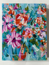 Load image into Gallery viewer, "Dreamy blooms"- 14x11x1.5 Hand Embellished Print on Canvas
