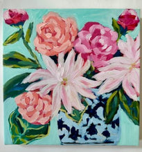 Load image into Gallery viewer, "Sweet Summertime"- 8x8x.5 Hand Embellished Print on Canvas