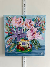 Load image into Gallery viewer, "Homemade gravy" 8x8 Acrylic and mixed media collage on canvas