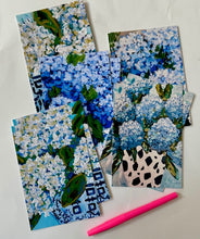 Load image into Gallery viewer, Set of 10 hydrangea notecards and envelopes