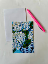 Load image into Gallery viewer, Set of 10 hydrangea notecards and envelopes
