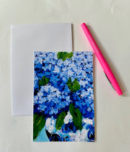 Load image into Gallery viewer, Set of 10 hydrangea notecards and envelopes