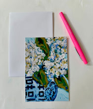 Load image into Gallery viewer, Set of 10 hydrangea notecards and envelopes