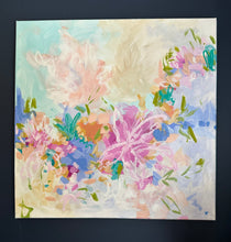 Load image into Gallery viewer, "Flowers in the concrete"- 20x20x0.5 Acrylic & Oil Stick -Original on Canvas