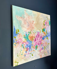 Load image into Gallery viewer, "Flowers in the concrete"- 20x20x0.5 Acrylic & Oil Stick -Original on Canvas