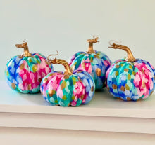Load image into Gallery viewer, &quot;Pastel Polka Dot- Round&quot; hand painted foam pumpkin