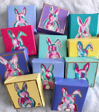 Load image into Gallery viewer, Wholesale Set of 10: 4x4 Original Bunny Paintings