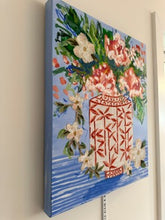Load image into Gallery viewer, &quot;All gussied up&quot; 20x16 Acrylic and mixed media collage on canvas