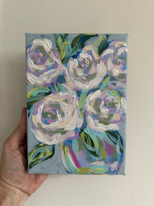 "Porch swings & tall tales" -7x5x1.5 Original Acrylic on canvas