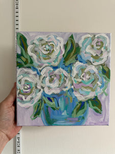 "Sun kissed whimsy"-8x8x1.5 Original Acrylic on canvas