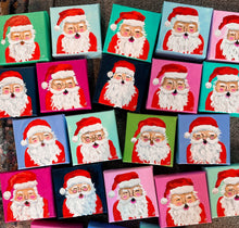 Load image into Gallery viewer, Wholesale Set of 10: 4x4 Original Santa Paintings