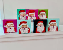 Load image into Gallery viewer, Wholesale Set of 10: 4x4 Original Santa Paintings