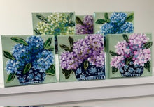 Load image into Gallery viewer, Wholesale Set of 10: 5x5 Original Hydrangea Paintings