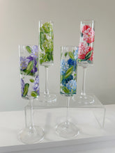 Load image into Gallery viewer, Hand Painted champagne Flutes - click to see color options