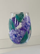 Load image into Gallery viewer, Wholesale Set of 24 Hand Painted Wine Glasses - Hydrangea - click to see color options
