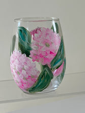 Load image into Gallery viewer, Wholesale Set of 24 Hand Painted Wine Glasses - Hydrangea - click to see color options