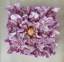 Load image into Gallery viewer, "Day 23"- 10x10 hand sculpted and painted clay flower