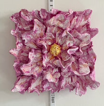Load image into Gallery viewer, "Day 23"- 10x10 hand sculpted and painted clay flower