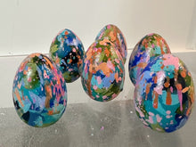 Load image into Gallery viewer, Bold Speckled - Hand painted wooden egg