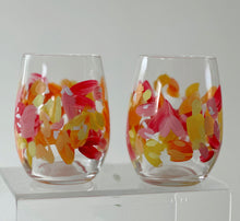 Load image into Gallery viewer, Wholesale Set of 24 Hand Painted Wine Glasses - Abstract - click to see color options