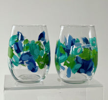 Load image into Gallery viewer, Wholesale Set of 24 Hand Painted Wine Glasses - Abstract - click to see color options