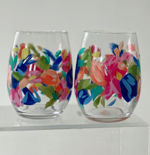 Load image into Gallery viewer, Wholesale Set of 24 Hand Painted Wine Glasses - Abstract - click to see color options