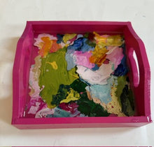 Load image into Gallery viewer, Mini Paint Palette Trinket Tray - Magenta