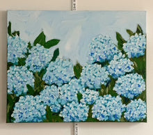 Load image into Gallery viewer, "Hype for hydrangeas"- 16x20x1.5 Original Acrylic on canvas