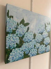 Load image into Gallery viewer, "Hype for hydrangeas"- 16x20x1.5 Original Acrylic on canvas