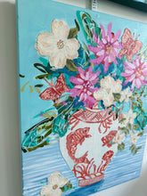 Load image into Gallery viewer, "Highfalutin" 20x16 Acrylic and mixed media collage on canvas