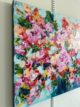Load image into Gallery viewer, "Homemade peach ice cream on sunburnt lips- 20x20x1.5 Original Acrylic on canvas
