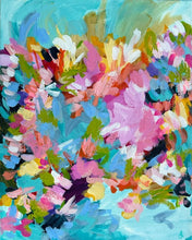 Load image into Gallery viewer, "A Lisa Frank girl's dream"- 14x11x1.5 Original Acrylic &amp; Oil Stick on canvas