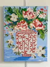 Load image into Gallery viewer, "Sunday Supper in the garden" 20x16 Acrylic and mixed media collage on canvas