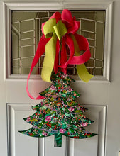 Load image into Gallery viewer, &quot;Christmas tree 7&quot; hand painted door hanger