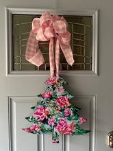 Load image into Gallery viewer, &quot;Christmas tree 4&quot; hand painted door hanger