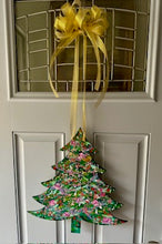 Load image into Gallery viewer, &quot;Christmas tree 3&quot; hand painted door hanger