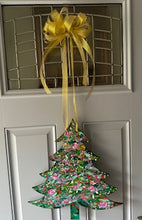 Load image into Gallery viewer, &quot;Christmas tree 3&quot; hand painted door hanger