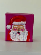 Load image into Gallery viewer, Original Acrylic Santa Painting 1- 4x4x1.5 Acrylic on canvas
