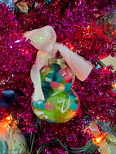 Load image into Gallery viewer, Hand Painted Ceramic Bauble - Christmas colors