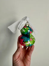 Load image into Gallery viewer, Hand Painted Ceramic Bauble - Christmas colors