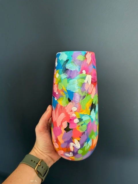 Abstract round vase -1