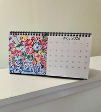 Load image into Gallery viewer, 2026 Floral Spiral Bound Desk Calendar
