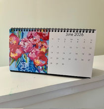 Load image into Gallery viewer, 2026 Floral Spiral Bound Desk Calendar