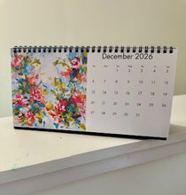 Load image into Gallery viewer, 2026 Floral Spiral Bound Desk Calendar