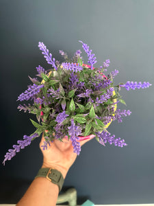 Add a Faux Lavendar Plant to your round or square planter