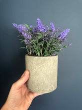 Load image into Gallery viewer, Add a Faux Lavendar Plant to your round or square planter
