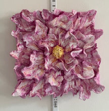 Load image into Gallery viewer, "Day 23"- 10x10 hand sculpted and painted clay flower